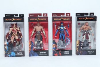 4 New Mortal Kombat Figures (McFarlane Toys): Spawn, 2 Baraka, & Kitana