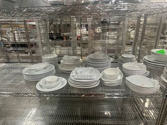 Large Group Of Dishes On Shelf View Photos For Detail