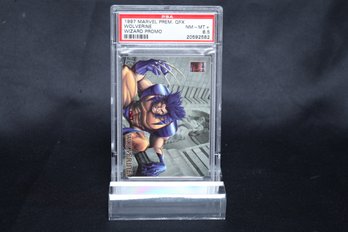 1997 Marvel Prem. QFX Wolverine Wizard Promo Card PSA Graded 8.5
