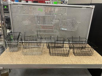 Lot Of Display Baskets For Slot Wall