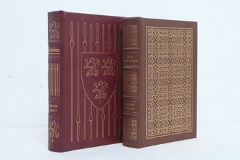 2-Easton Press Leather Bound Classics 'David Copperfield' By Charles Dickens & 'Ivanhoe' By Walter Scott