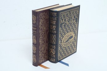 2 Leather Bound Collectors Edition Novels: Moby Dick & Goethe Published By Eastern Press