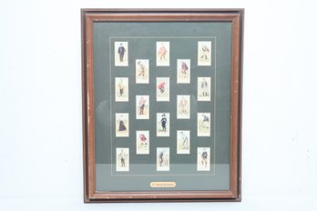Framed Vintage St. Andrews Invitational Tobacco Cards Shadow Box
