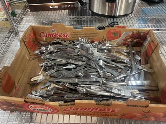 Huge Lot Of Mixed Stainless Steel Flatware