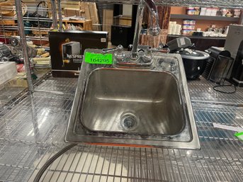 Stainless Steel Bar Sink Includes Faucet