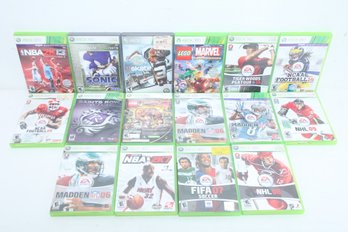 16 Xbox 360 Games: Sonic, Skate 3, NBA2K13, Madden, NHL08, FIFA07