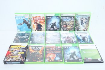 15 XBOX 360: Halo 3 &4, Call Of Duty, Assassin's Creed, Borderlands Triple Pack