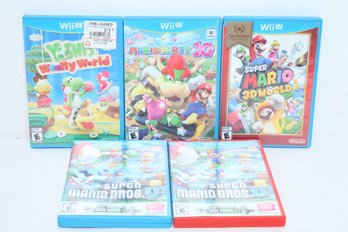 5 Nintendo WiiU Games: Yoshi's Woolly World, Mario Party 10, Super Mario 3D World