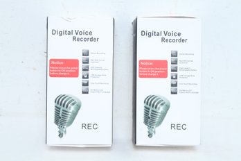 2 Digital Voice Recorders, New With Open Boxes