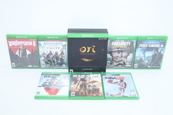 8 XBOX One Games: Ori And The Will Of The Wisps Collector's Edition, Assassin's Creed Unity, Call Of Duty WWII