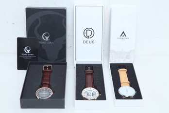Grouping Of 3 New Mens Watches