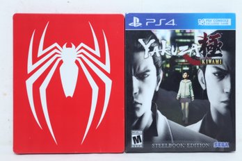 2 PS4 Steel Case Games: Spiderman & Yakusa Kiwami