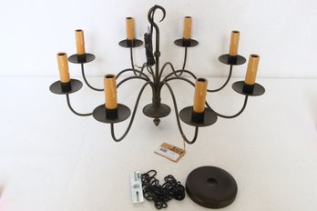 COUNTRY TRADITIONS LIGHTING OAKHAM Bronze Country Style 8 Arms Metal Chandelier - New, Store Display Item