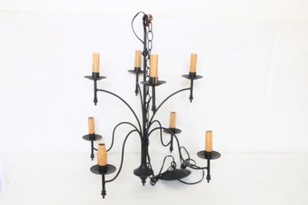 COUNTRY TRADITIONS LIGHTING VERNON Country Style 8 Arms 2 Tier Metal Chandelier - New, Store Display Item