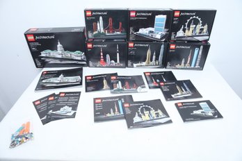 7 Lego Architecture Boxes & Manuals ONLY