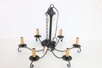 COUNTRY TRADITIONS LIGHTING FOUGERES Country Style 6 Arms Metal Chandelier - New, Store Display Item