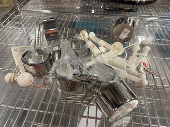 Large Lot Of Measuring Cups And Spoons