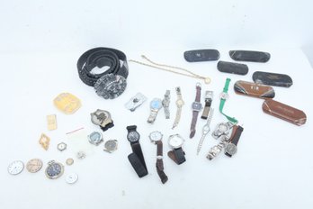 Grouping Of Assorted Watches & Watch Parts