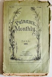 Henry David Thoreau Cape Cod 1855 Putnams Original Magazine