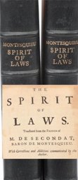 1751 Montesquieu's Masterpiece,  Spirit Of The Laws, 2 Volumes RARE