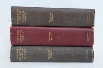 3 Antique Cambridge Edition Hard Cover Books