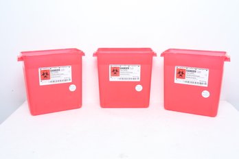 3 - New/Unused 3 Gallon Sharps Containers