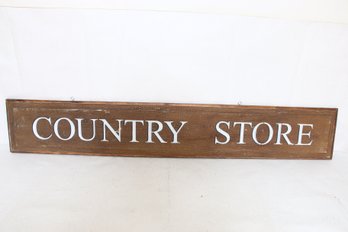 Handcrafted Wooden Sign COUNTRY STORE Signed By Canadian Artisan Saundra MacKenzie - New
