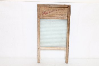 Antique National Washboard Atlantic No. 510 With Glass Insert