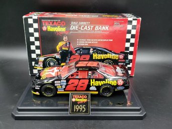 Dale Jarrett 1995 Racing Champions 1:24 #28 Texaco NASCAR Diecast Bank