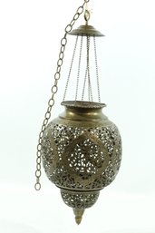 Large Vintage Brass Moroccan Lantern