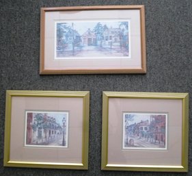 Lot Of 3 Limited Edition Prints By Lucretia Restrepo Double-Matted And Framed