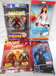 .Lot Of 4 Marvel Spider-Man Figurines