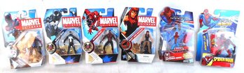 Lot Of 6 Marvel Miniature Figurines, Mostly Marvel Universe Spider-Man