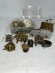 Vintage Clock Movement & Parts Lot