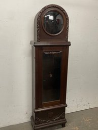 Antique Art Deco Grandfather Clock Case Or Cabinet