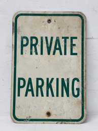 Vintage Metal Private Parking Sign
