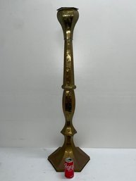 Huge Vintage Brass Candle Holder Over 44 Tall