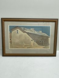 James Harrill Artist Inscribed And Signed Southwest Print New Mexico House