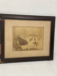 Antique Parade Photograph American Dignitary In England Teddy Roosevelt???