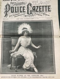 LGBTQ  The National Police Gazette, MAY 2, 1914 , FEMALE IMPERSONATOR Julian Eltinge