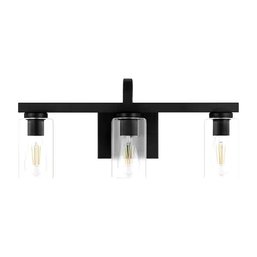 Kendall Manor 22 In. 3 Light Matte Black Bathroom Vanity Light