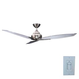 Hampton Bay Florentine IV 56 In. Indoor Brushed Nickel Ceiling Fan Wall Control