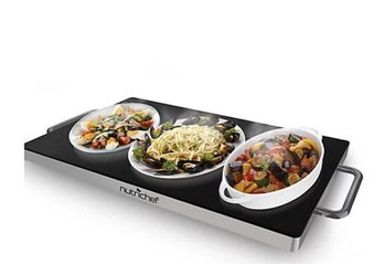 Nutrichef Electric Warming Tray W/Non-Stick Heat-Resistant Glass PKWTR15 New