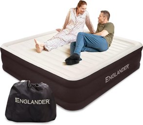 Englander Air Mattress W/Built-in Pump -Luxury Double High-Inflatable CALI KING