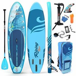 SereneLife SLSUPB518 Inflatable Stand Up Paddle Board  Youth & Adult Standing