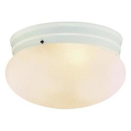 TRANS GLOBE 3619 WH One Light White Marbleized Mushroom Glass Mushroom Flush