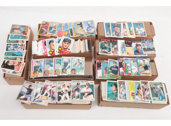 9 Cheese Boxes Of Early 1980's Baseball Cards