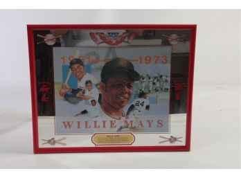 Willie Mays Segrams 7's Bar Mirror - Roughly 18x24 - Very Collectible