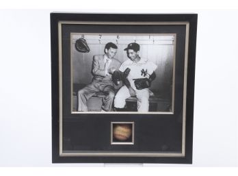 Phil Rizzuto Signed 11x14 And Signed Baseball In Shadow Box Framing - Guaranteed Authentic