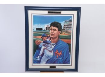 Ron Darling Signed 20x24 New York Mets Pitcher Robert Stephen Simon Print - Hand Signed - Guaranteed